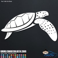 Swimming Sea Turtle Vinyl Car Decal