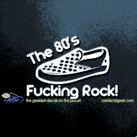 80's Van Shoe The 80's Fucking Rock Car Decal