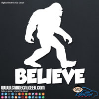 Bigfoot Believe Car Window Sticker
