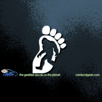 Bigfoot Foot Silhouet Car Decal