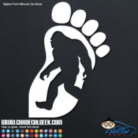 Bigfoot Foot Silhouet Car Decal