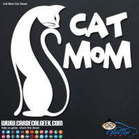 Crazy Cat Mom Lady Car Decal Sticker
