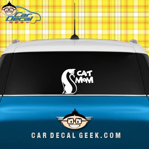 Crazy Cat Mom Lady Car Decal Graphic