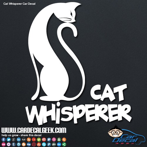 Cat Whisperer Car Window Decal