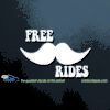 Free Mustache Rides Car Window Decal Sticker