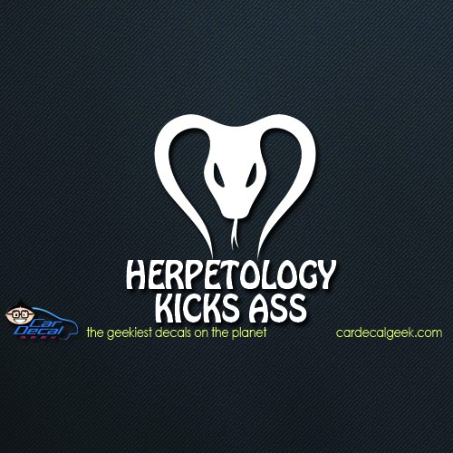 Herpetology Kicks Ass Car Window Decal Herpetology Kicks Ass Car Window Decal