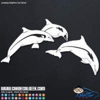 Freaking Awesome Jumping Dolphins Car Decal