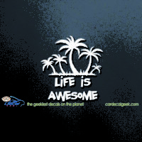 Life is Awesome Car Window Decal Sticker Graphic