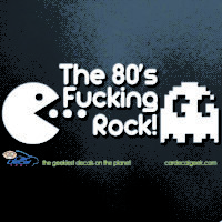 Pac Man 80's Fucking Rock Car Decal