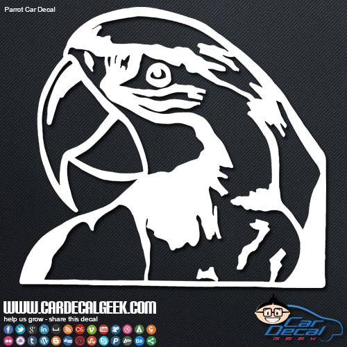 Awesome Macaw Parrot Car Decal