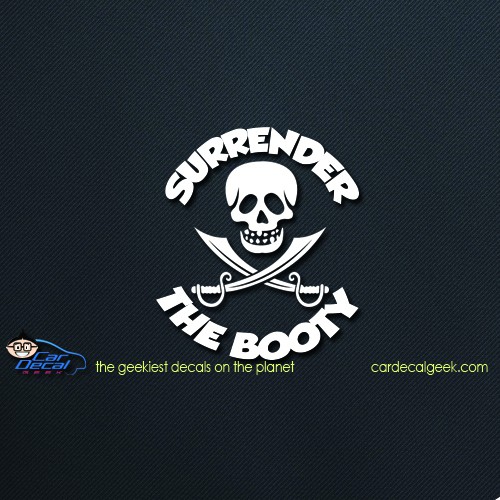 Pirates Surrender the Booty Car Window Decal
