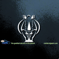 Rhino Rhinoceros Car Window Decal Sticker