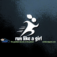 Run Like a Girl Car Window Decal Sticker