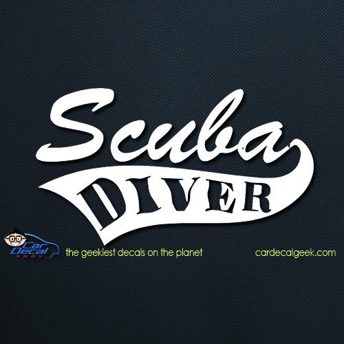 Scuba Diver Car Window Decal Sticker