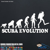 Scuba diver evolution car decal sticker