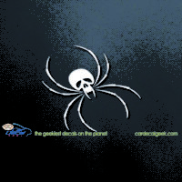 Skull Spider Car Window Decal