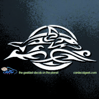 Tribal Dolphin Car Window Decal Sticker Graphic