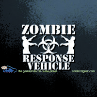 Zombie Response Vehicle Car Window Decal Sticker