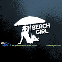Beach Girl Car Window Decal
