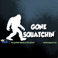 Bigfoot Sasquatch Gone Squatchin' Car Window Decal Sticker