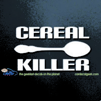 Cereal Killer Car Window Decal Sticker