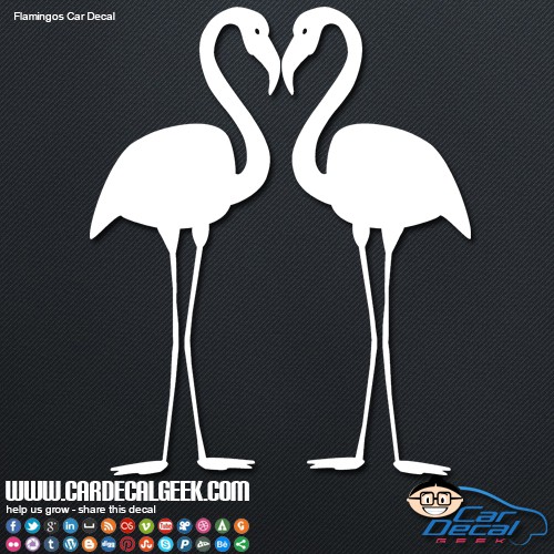 Flamingos Car Window Decal Sticker Graphic