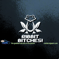 Frog Ribbit Bitches Car Decal