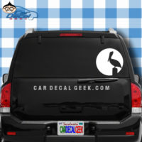 Pelican Moon Silhouette Car Window Decal Sticker Graphic