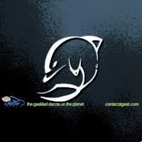Abstract Dolphin Car Window Decal