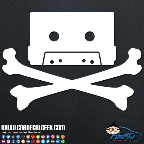 80s Cassette Tape Skull Car Decal 80s Cassette Tape Skull Car Decal