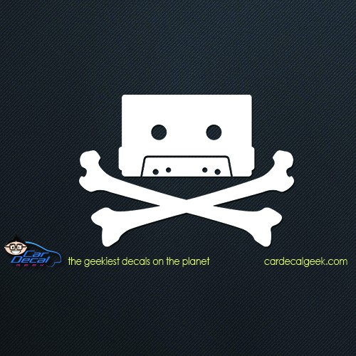 80s Cassette Tape Skull Car Sticker 80s Cassette Tape Skull Car Sticker