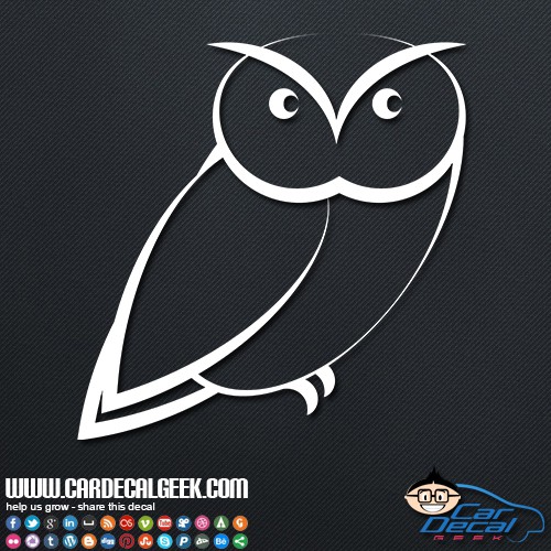 Adorable Owl Car Sticker