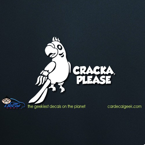 Cracka Please Parrot Car Decal