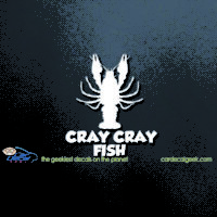 Cray Cray Fish Car Decal