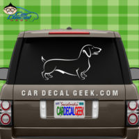 Cute Dachshund Weiner Dog Car Window Decal Sticker
