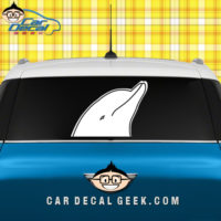 Dolphin Head Car Window Sticker Graphic