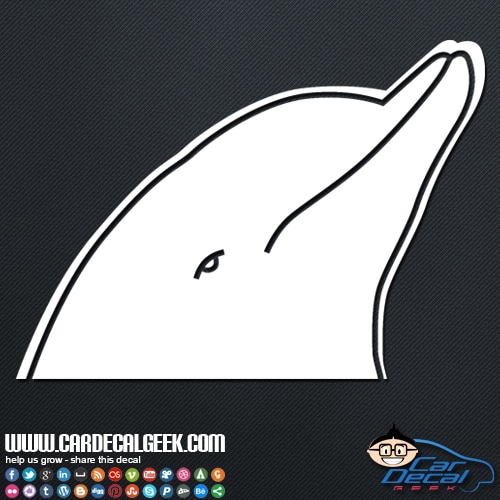 Dolphin Head Car Sticker