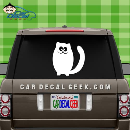 Cute Cat with Big Eyes Car Window Decal Sticker