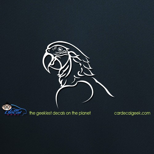 Tropical Macaw Parrot Car Decal