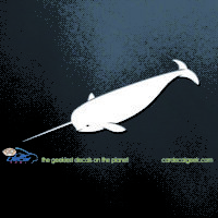 Narwhal Whale Car Decal