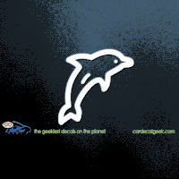 Neon Dolphin Car Decal