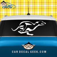 Running Greyhound Dog Car Window Decal Sticker