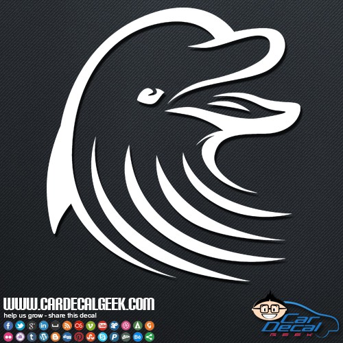 Tribal Dolphin Head Car Graphic Sticker