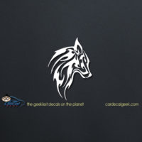 Tribal Wolf Head Car Decal