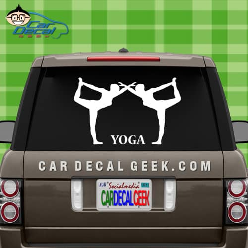 Women Doing Yoga Car Window Decal Sticker