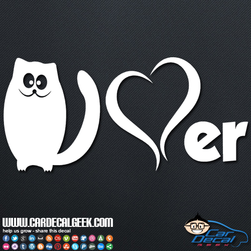 Cat Lover Car Sticker Cat Lover Car Sticker