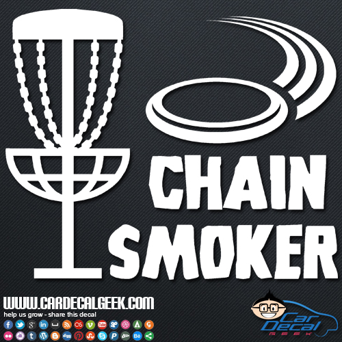 Disc Golf Chain Smoker Car Sticker