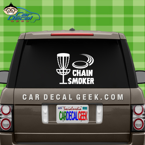 Disc Golf Chain Smoker Car Window Decal Sticker
