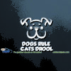 Dogs Rule Cats Drool Car Decal