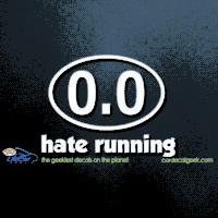 Hate Running 0.0 Car Decal